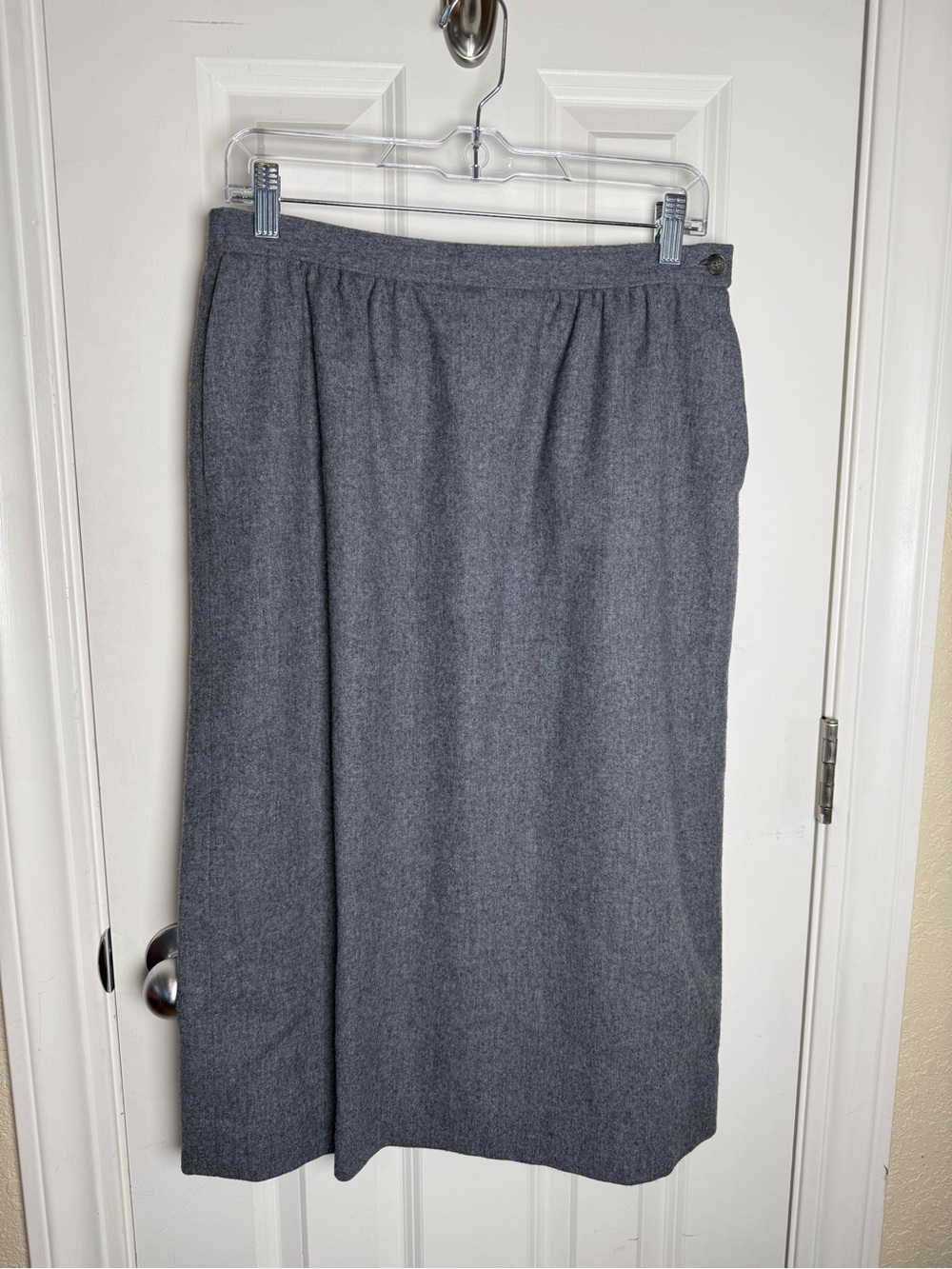 Vintage Pendleton Gray Wool Midi Skirt